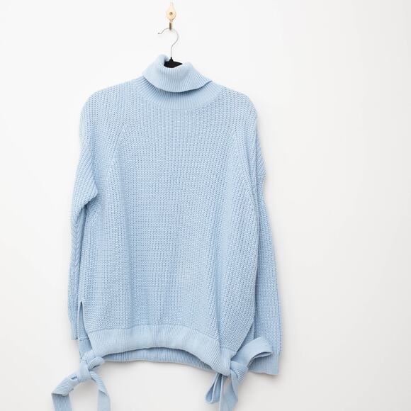 Jason Wu x RTR Tie Detail Blue Knit Sweater - Picture 5 of 11